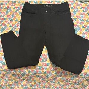 Betabrand medium petite black denim straight leg jeans